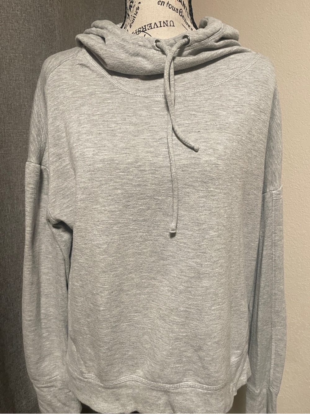 Yogalicious Heather Gray Pullover Hoodie with Drawstring